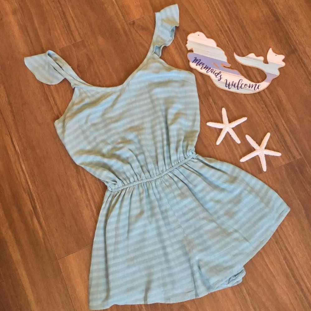 LAST ONE ❗CURRENT AIR Anthro Chic Seafoam Romper - Picture 4 of 6